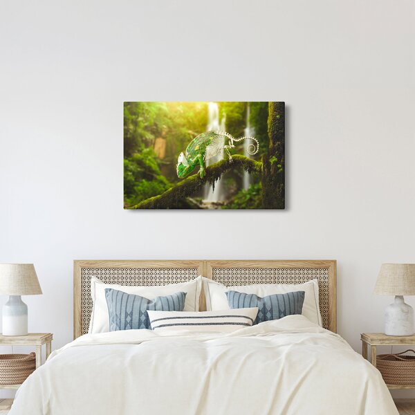 Obraz chameleóna (90x60 cm)