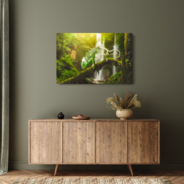 Obraz chameleóna (90x60 cm)