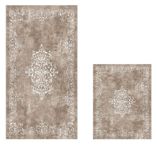 Sivé/taupe kúpeľňové predložky v súprave 2 ks 60x100 cm – Foutastic