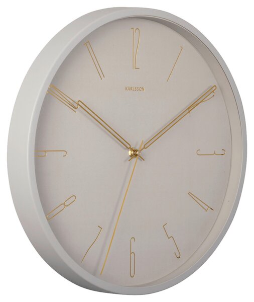 NÁSTENNÉ HODINY zlatá, sivá 35/35/4 cm Karlsson - Hodiny, Online Only