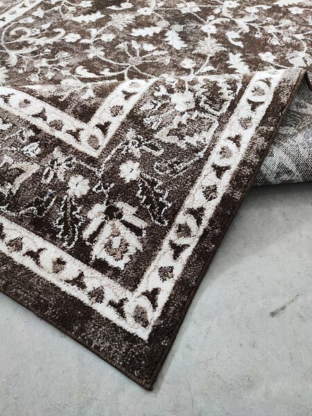 Berfin Dywany , Kusový koberec Alfa New 7206 Brown, 120x180, hnedá, obývacia izba