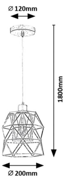 Rabalux 98072111 závesné stropné svietidlo Emrys E27