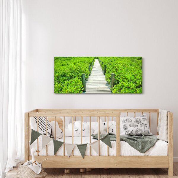 Obraz - drevený chodník (120x50 cm)