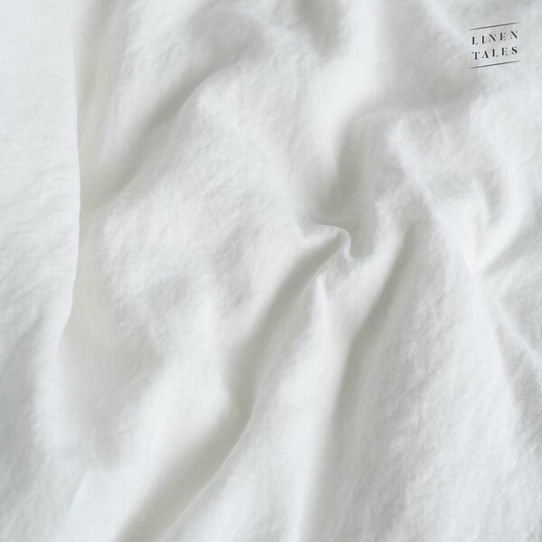 Biele ľanové obliečky na jednolôžko 140x200 cm White – Linen Tales
