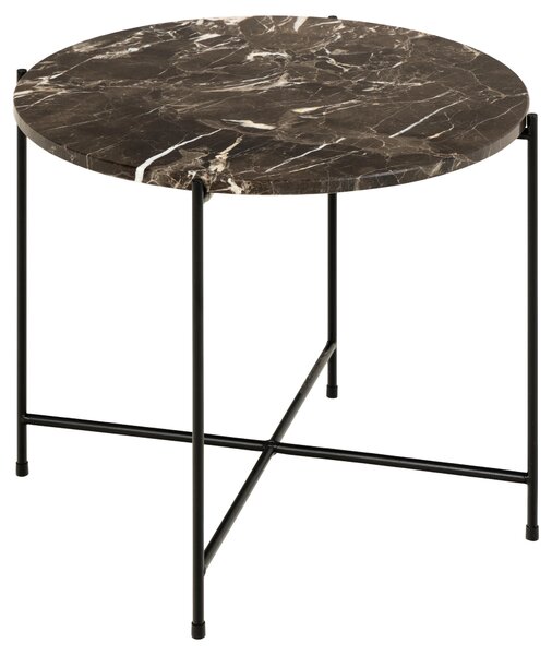 PRÍRUČNÝ STOLÍK, hnedá, tmavohnedá, kameň, 52/52/40 cm - Online Only obývacie izby, Online Only