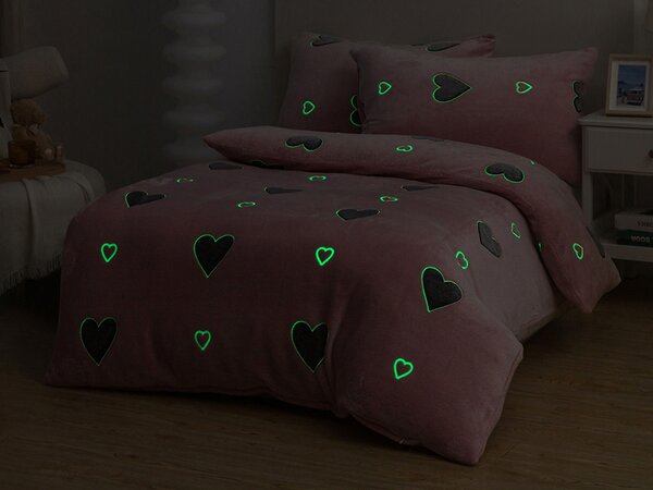 XPOSE® Mikroplyšové obliečky LOVE Exclusive (svietiaci efekt)