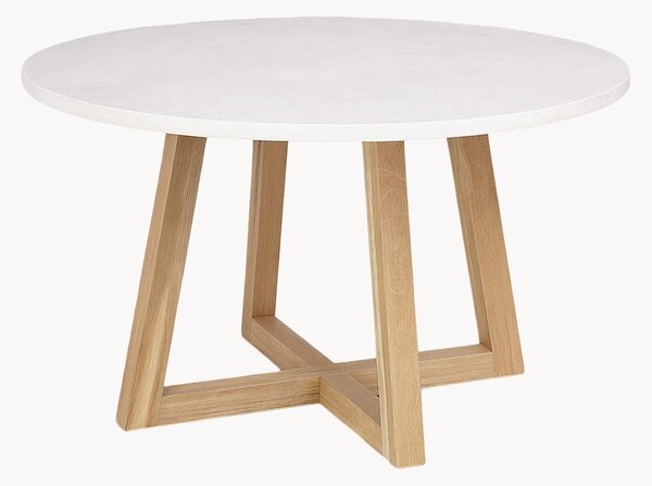 Okrúhly jedálenský stôl's mikrocementovou doskou Osaka, Ø 140 cm