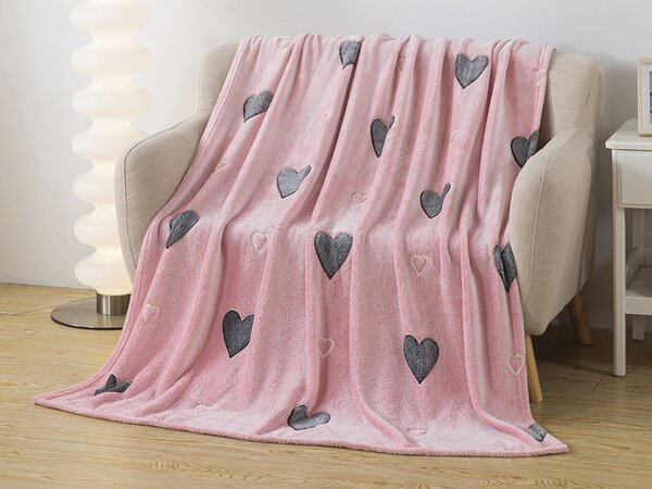 XPOSE® Mikroplyšová svietiaca deka LOVE 140x200 cm