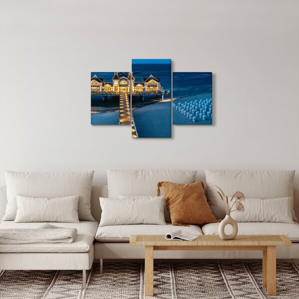 Obraz - hotel na pláži (90x60 cm)