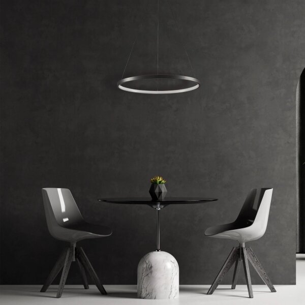 LED Luster na lanku LEA LED/20W/230V 4000K pr. 50 cm čierna