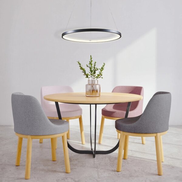 LED Luster na lanku LEA LED/20W/230V 4000K pr. 50 cm čierna