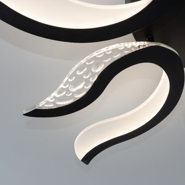 Brilagi - LED Stmievateľný prisadený luster TWIST LED/65W/230V 3000-6500K čierna + DO