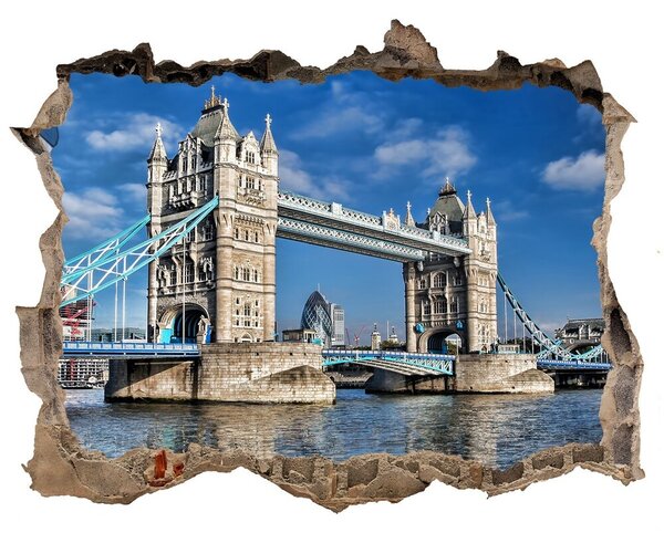 Fototapeta díra na zeď 3D Tower bridge v londýne