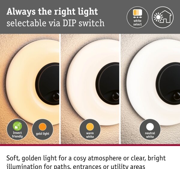 Paulmann 94956 - LED/20,5W IP65 Stmievateľné vonkajšie nástenné svietidlo AUREVA 230V