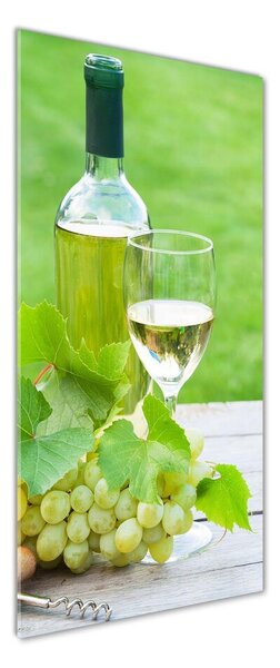 Foto obraz skleněný svislý Hrozno a víno