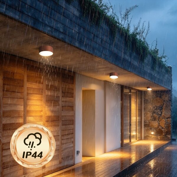 BRILAGI - Vonkajšie stropné svietidlo FORIS LED/20W/230V priemer 15 cm bronzové IP44