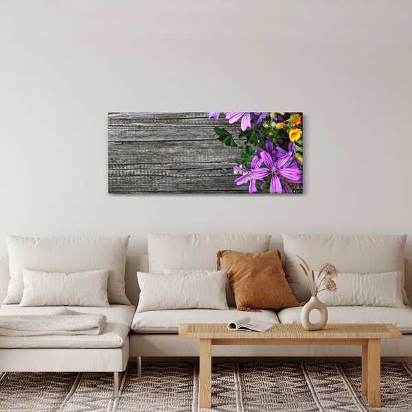 Obraz - lúčne kvety (120x50 cm)