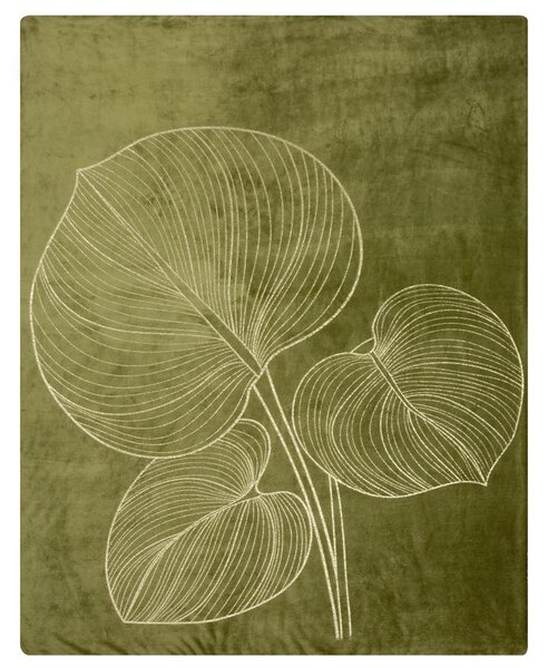 Dekorstudio Deka BLANCA3 150x200cm - olivová Rozmer deky: 150x200cm