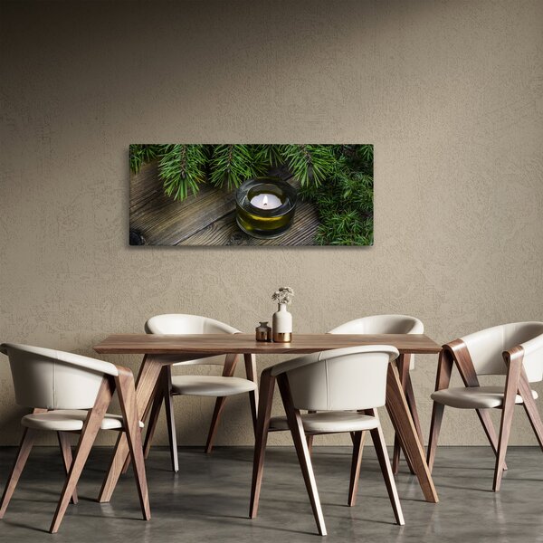 Obraz - vianočná sviečka (120x50 cm)