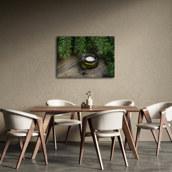 Obraz - vianočná sviečka (70x50 cm)