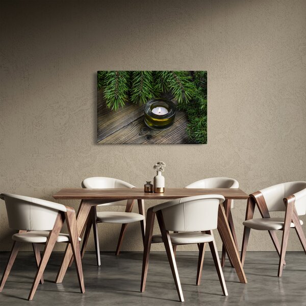 Obraz - vianočná sviečka (90x60 cm)
