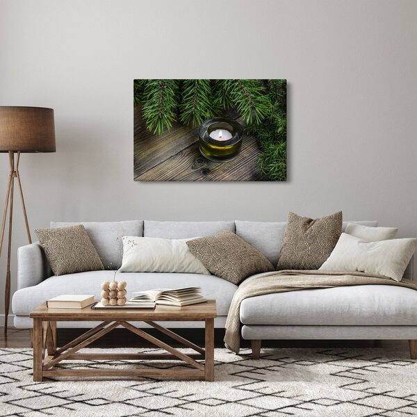 Obraz - vianočná sviečka (90x60 cm)
