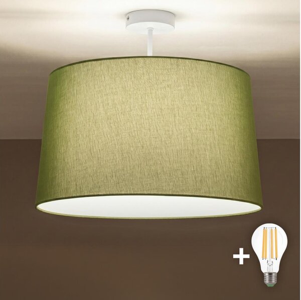 Brilagi - LED Prisadený luster CERIA 1xE27/60W/230V pr. 45 cm biela/zelená