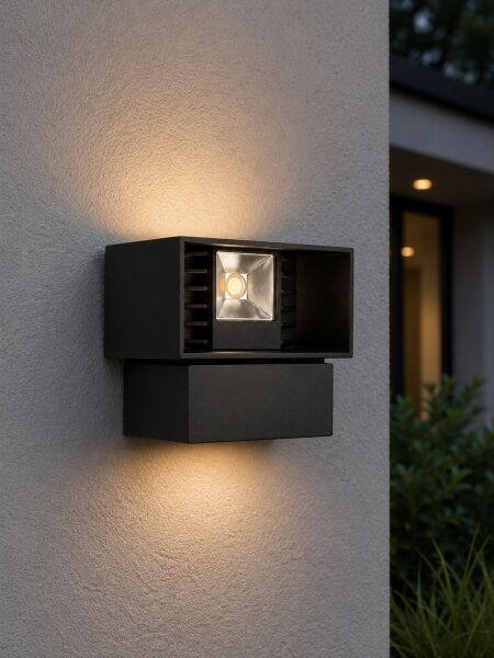 LED Vonkajšie nástenné svietidlo LED/6W/230V IP54 čierne