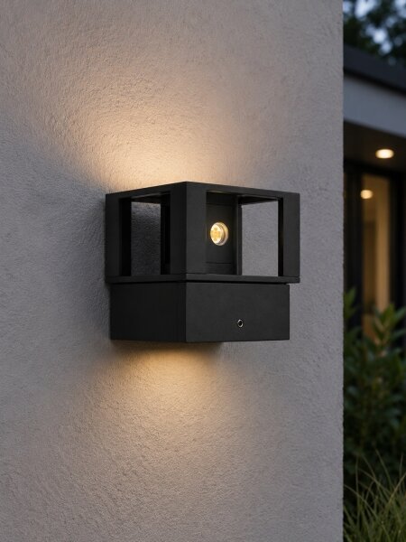 Vonkajšie nástenné LED svietidlo LED/12W/230V IP54 čierne