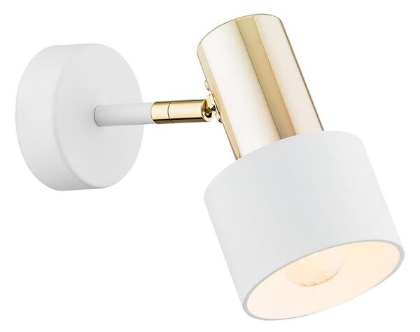Argon 4264 - Nástenné bodové svietidlo DORIA 1xE27/15W/230V biela/mosadz