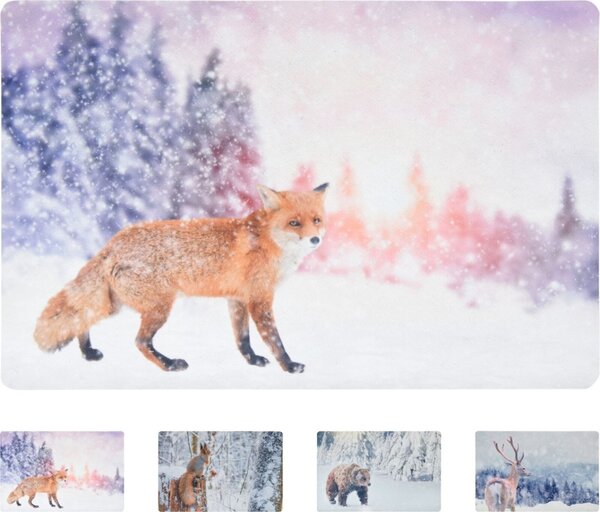 Vianočná rohožka WILD IN WHITE 38x58 cm - viac variantov Varianta: Veverička