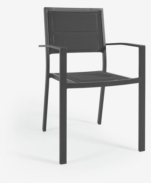 Sivá hliníková vonkajšia stolička Kave Home Sirley