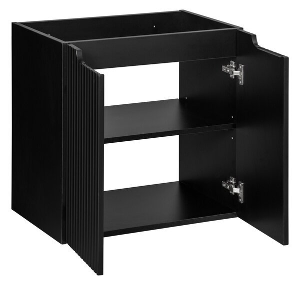 Skrinka pod umývadlo NOVA Black 82-60-2D | 60 cm s dvierkami