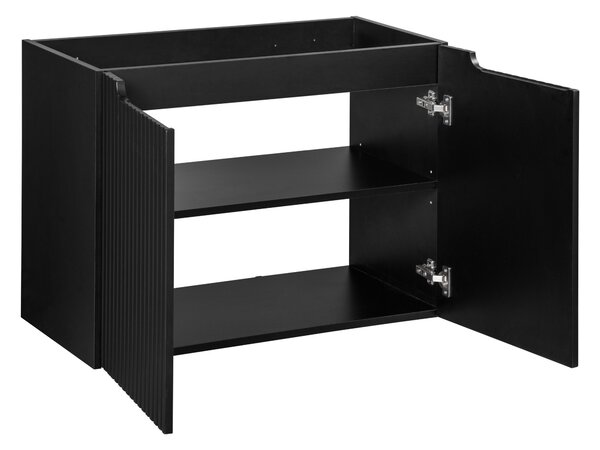 Skrinka pod umývadlo NOVA Black 82-80-2D | 80 cm s dvierkami