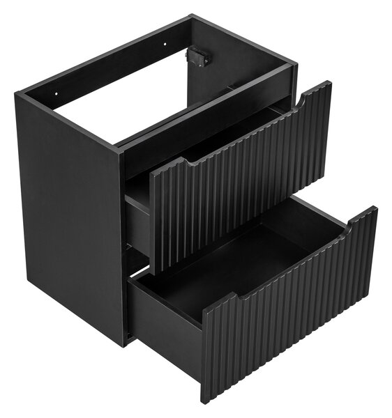 Kúpeľňová skrinka s doskou NOVA Black D60/1 | 60 cm
