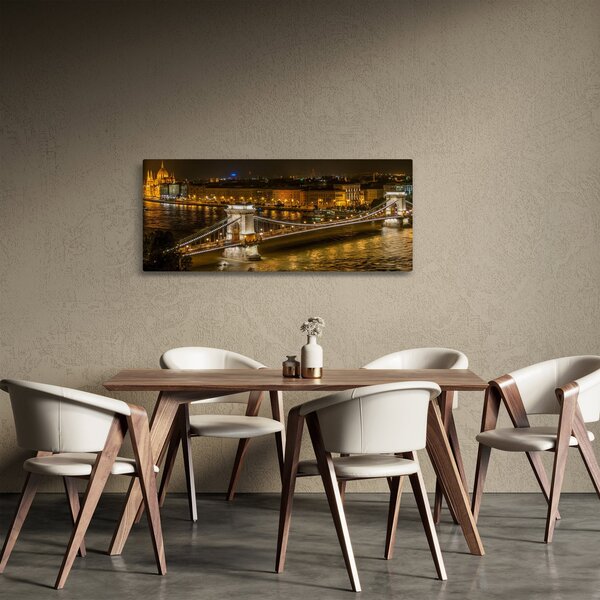 Obraz nočného mesta (120x50 cm)