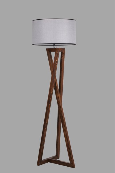 ASIR Stojacia lampa MACKA orechová sivá