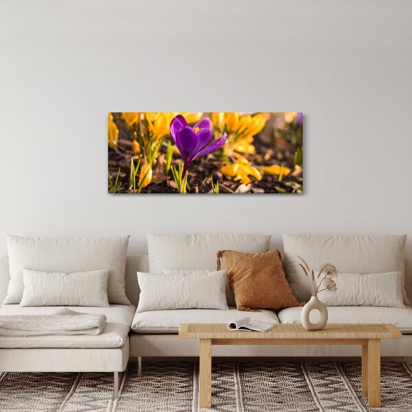 Obraz fialovej kvetiny (120x50 cm)