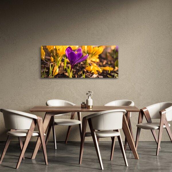Obraz fialovej kvetiny (120x50 cm)