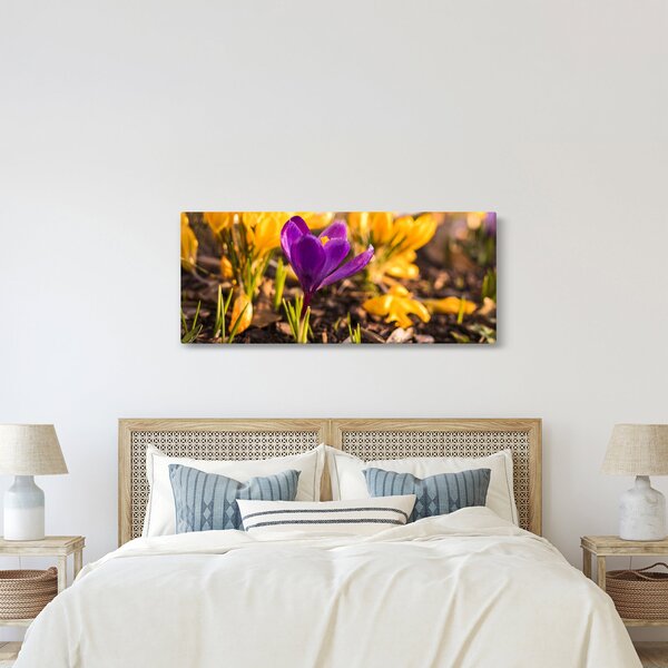 Obraz fialovej kvetiny (120x50 cm)