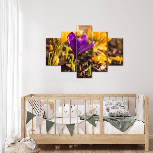 Obraz fialovej kvetiny (150x105 cm)
