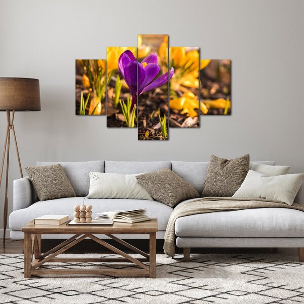 Obraz fialovej kvetiny (150x105 cm)