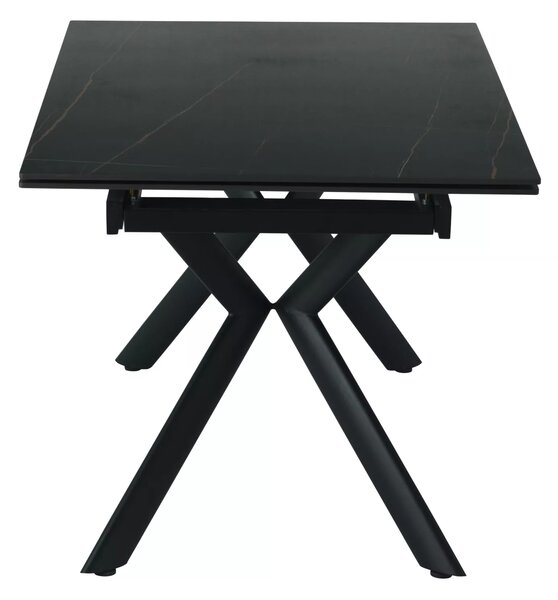 Signal Jedálenský rozkladací stôl Norton, 160-240cm, matná čierna / čierna