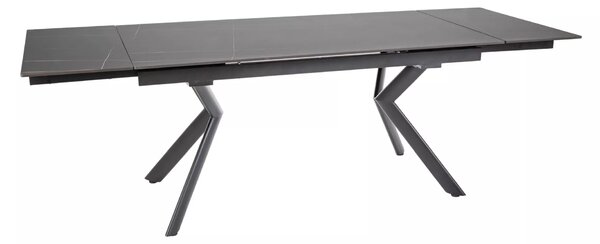 Signal Jedálenský rozkladací stôl Norton, 160-240cm, matná čierna / čierna