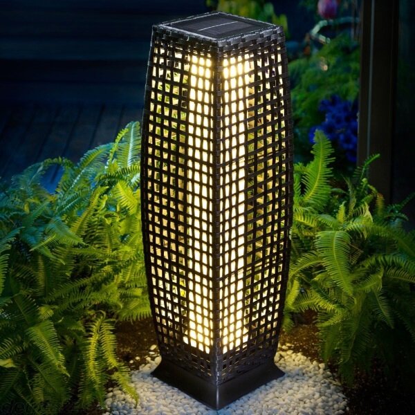 Záhradná lampa polyratan DEU970