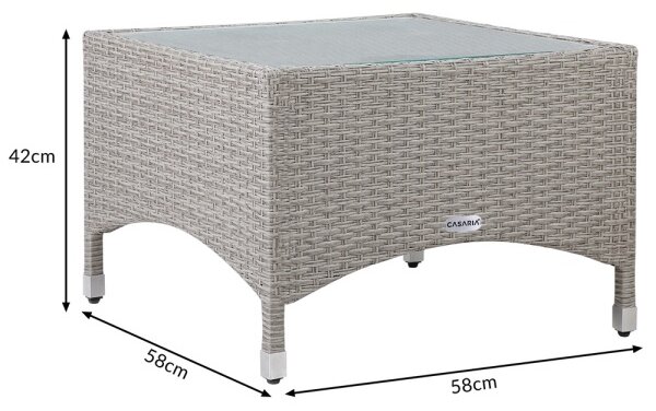 Ratanový stolík RT 05 béžový 58 x 58 x 42cm