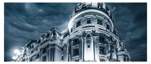 Obraz architektúry v tme (120x50 cm)