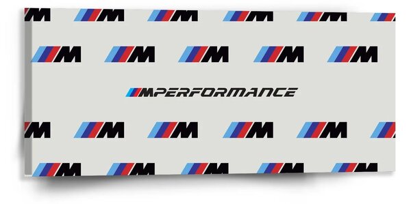 Sablio Obraz MPERFORMANCE biely vzor - 110x50 cm