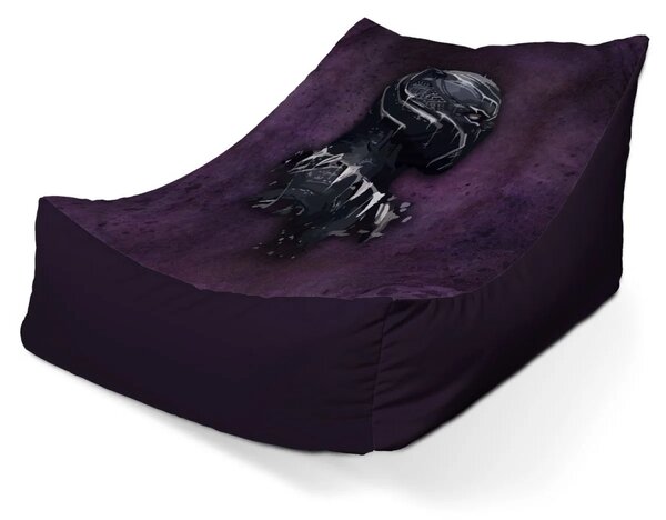 Sablio Sedací vak Lounge BLACK PANTHER z profilu Fialový hmlistý - 80 x 95 x 50 cm