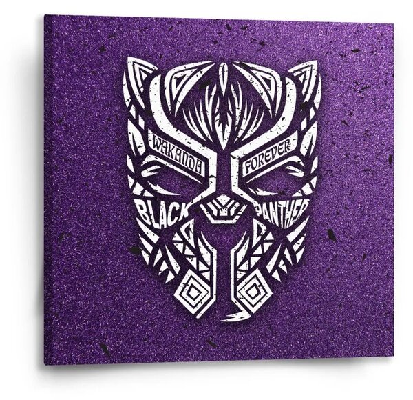 Sablio Obraz BLACK PANTHER wakanda forever Biely - 50x50 cm